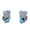 Sterling Silver Navajo Turquoise Eagle Post Earrings SX111833